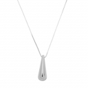 COLAR GOTA ALONGADA - BANHADO A RODIO BRANCO