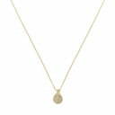 COLAR GOTA CRAVEJADA - BANHADO A OURO