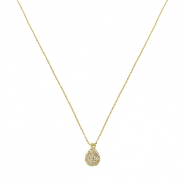 COLAR GOTA CRAVEJADA - BANHADO A OURO
