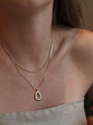 COLAR GOTA VAZADA - BANHADO A OURO