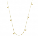 COLAR LONGO COM PÉROLAS PENDURADAS - BANHADO A OURO