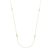 COLAR LONGO COM PONTOS DE LUZ - BANHADO A OURO