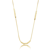 COLAR LONGO COM TUBINHOS - BANHADO A OURO