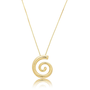 COLAR LONGO PINGENTE CARACOL - BANHADO A OURO