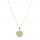 COLAR MEDALHA LISA SÃO BENTO- BANHADO A OURO