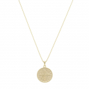 COLAR MEDALHA LISA SÃO BENTO- BANHADO A OURO