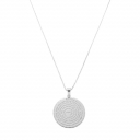 COLAR MEDALHA PAI NOSSO - BANHADO A RÓDIO BRANCO