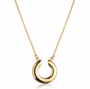 COLAR MEIA LUA PEQUENA - BANHADO A OURO