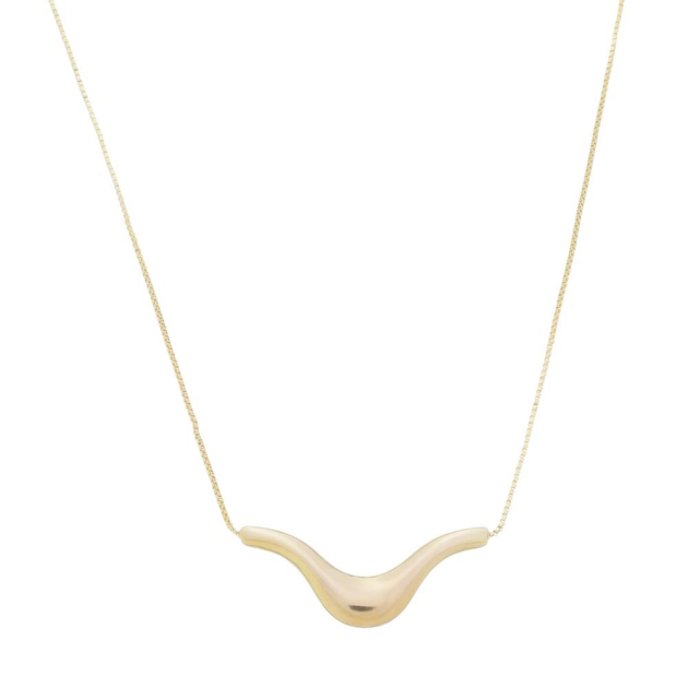 COLAR ONDA ORGÂNICA - BANHADO A OURO