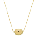 COLAR OVAL FERNANDA 40CM BANHADO A OURO 