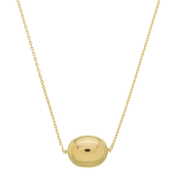 COLAR OVAL FERNANDA 40CM BANHADO A OURO 