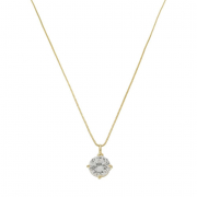 COLAR PONTO DE LUZ 4 GARRAS GRANDE - BANHADO A OURO