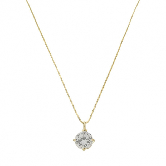 COLAR PONTO DE LUZ 4 GARRAS GRANDE - BANHADO A OURO