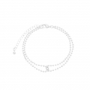 PULSEIRA BOLINHAS ENTRELAÇADAS - BANHADO A RODIO BRANCO
