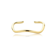 PULSEIRA BRACELETE ONDULADO - BANHADO A OURO