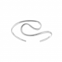 PULSEIRA BRACELETE ORGÂNICO ONDA - BANHADO A RÓDIO BRANCO