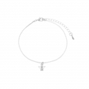 PULSEIRA COM ANJINHO CRAVEJADO - BANHADO A RODIO BRANCO