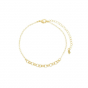 PULSEIRA COM ELOS REDONDOS NO MEIO - BANHADO A OURO