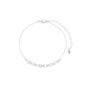 PULSEIRA COM ELOS REDONDOS NO MEIO - BANHADO A RODIO BRANCO