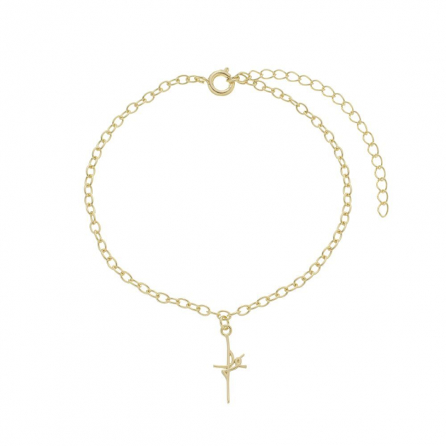 PULSEIRA COM PINGENTE FÉ - BANHADO A OURO