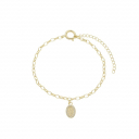 PULSEIRA COM PINGENTE NOSSA SENHORA DAS GRAÇAS CRAVEJADO - BANHADO A OURO