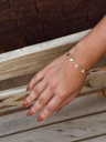 PULSEIRA CORAÇÕES LISOS PENDURADOS - BANHADO A OURO