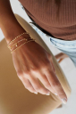 PULSEIRA DUPLA BOLINHAS E PINGENTE DE BOLINHAS- BANHADO A OURO