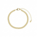 PULSEIRA DUPLA DE MALHA FINA - BANHADO A OURO