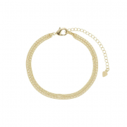 PULSEIRA DUPLA DE MALHA FINA - BANHADO A OURO