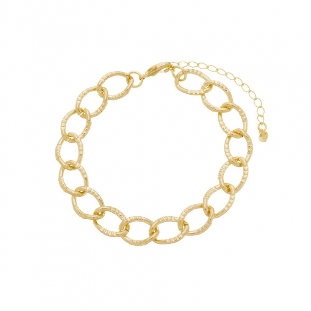 PULSEIRA ELOS COM DETALHES- BANHADO A OURO