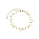 PULSEIRA ELOS DE CORAÇÃO GRANDE - BANHADO A OURO