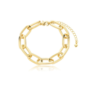PULSEIRA ELOS GRANDES - BANHADO A OURO