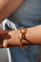 PULSEIRA ELOS GRANDES - BANHADO A RODIO BRANCO