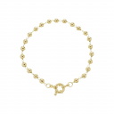 PULSEIRA ESFERAS LISAS - BANHADO A OURO