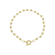 PULSEIRA ESFERAS LISAS - BANHADO A OURO