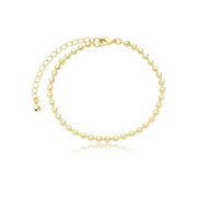 PULSEIRA ESFERAS PEQUENAS LISAS - BANHADO A OURO