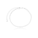 PULSEIRA ESFERAS PEQUENAS LISAS - BANHADO A RODIO BRANCO