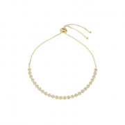 PULSEIRA FECHO REGULÁVEL COM ZIRCÔNIAS GRANDES - BANHADO A OURO