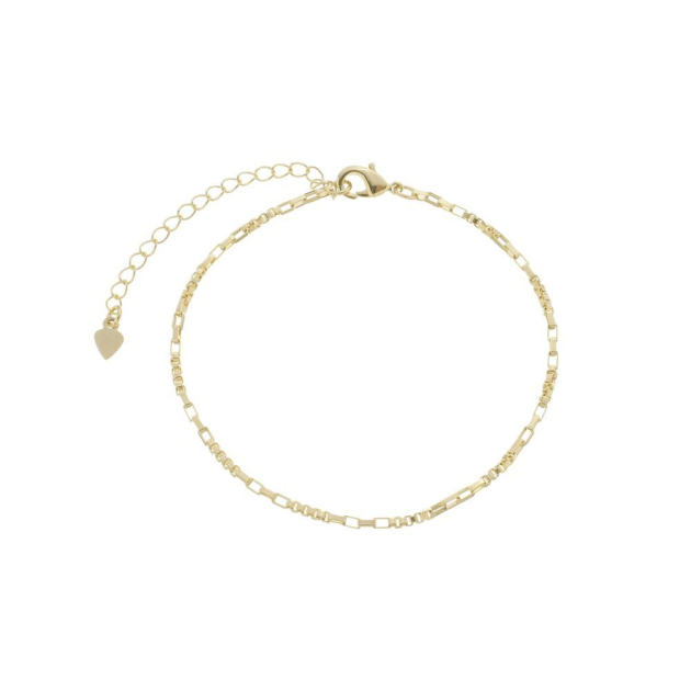 PULSEIRA FINA MALHA VAZADA - BANHADO A OURO