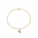 PULSEIRA INFANTIL BORBOLETA COLORIDA - BANHADO A OURO
