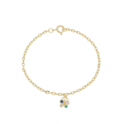PULSEIRA INFANTIL BORBOLETA COLORIDA - BANHADO A OURO