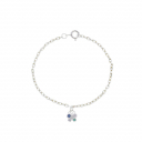 PULSEIRA INFANTIL BORBOLETA COLORIDA - BANHADO A RODIO BRANCO