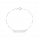 PULSEIRA INFANTIL DE PLAQUINHA - BANHADO A RODIO BRANCO