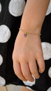 PULSEIRA INFANTIL MORANGUINHO - BANHADO A OURO