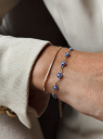 PULSEIRA MALHA DIAMANTADA - BANHADO A RÓDIO BRANCO