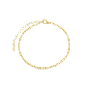 PULSEIRA MALHA QUADRADA - BANHADO A OURO