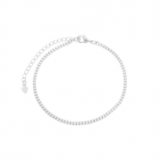 PULSEIRA MALHA QUADRADA - BANHADO A RODIO BRANCO