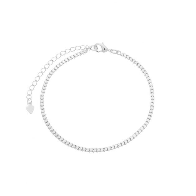 PULSEIRA MALHA QUADRADA - BANHADO A RODIO BRANCO