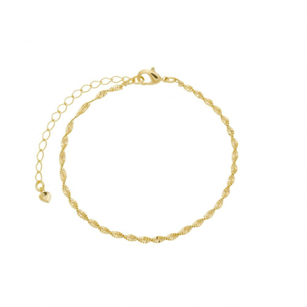 PULSEIRA MALHA TORCIDA FINA - BANHADO A OURO