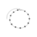 PULSEIRA OLHO GREGO PEQUENO - BANHADO A RÓDIO BRANCO